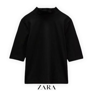 ZARA Women | Black | MOCK NECK TOP